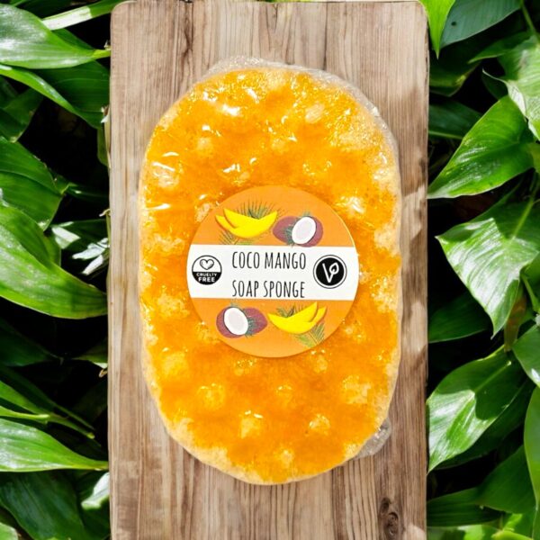 Savon éponge coco mango